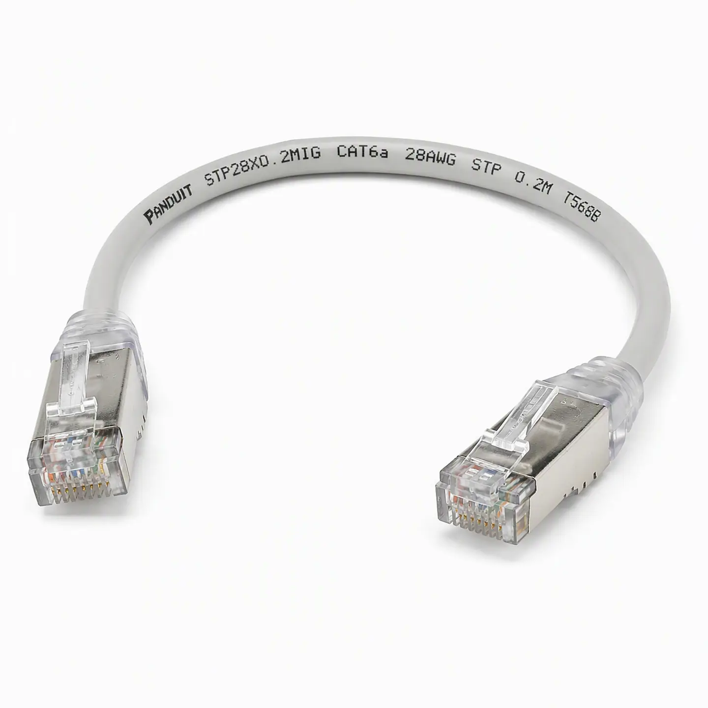 STP28X0.2MIG PANDUIT Cable de parcheo CAT6a apantallado de 28 AWG, 0.2m 1