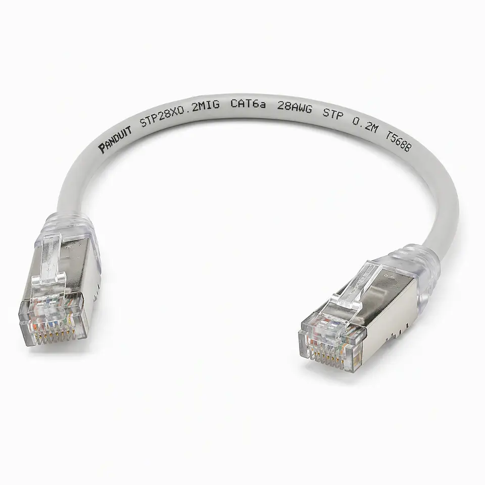 STP28X0.2MIG PANDUIT Cable de parcheo CAT6a apantallado de 28 AWG, 0.2m 1