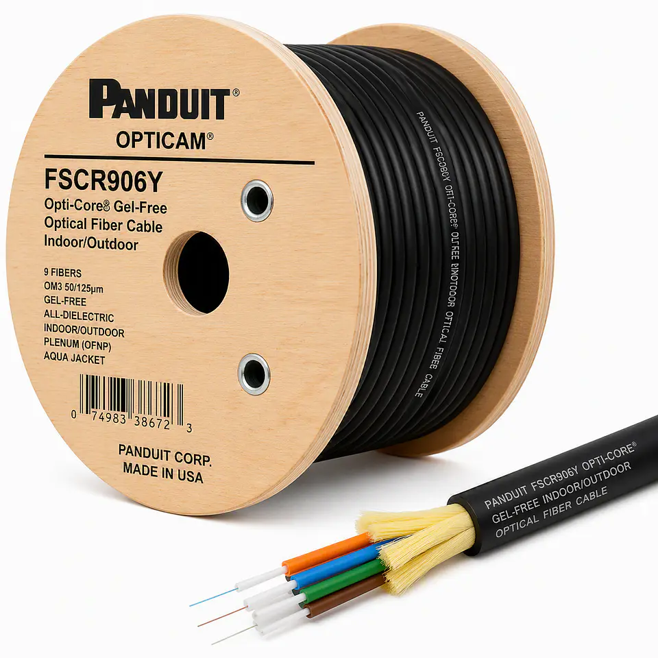 FSCR906Y PANDUIT Cable de fibra óptica Opti-Core Gel-Free para interiores/exteriores 1