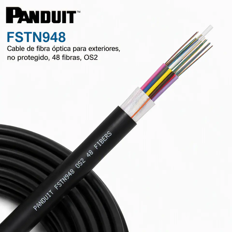 FSTN948 PANDUIT Cable de fibra óptica para exteriores, no protegido, 48 fibras, OS2 1