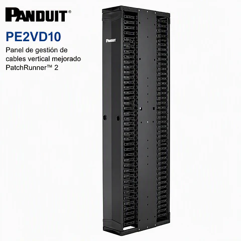 PE2VD10 PANDUIT Panel de gestión de cables vertical mejorado PatchRunner 2