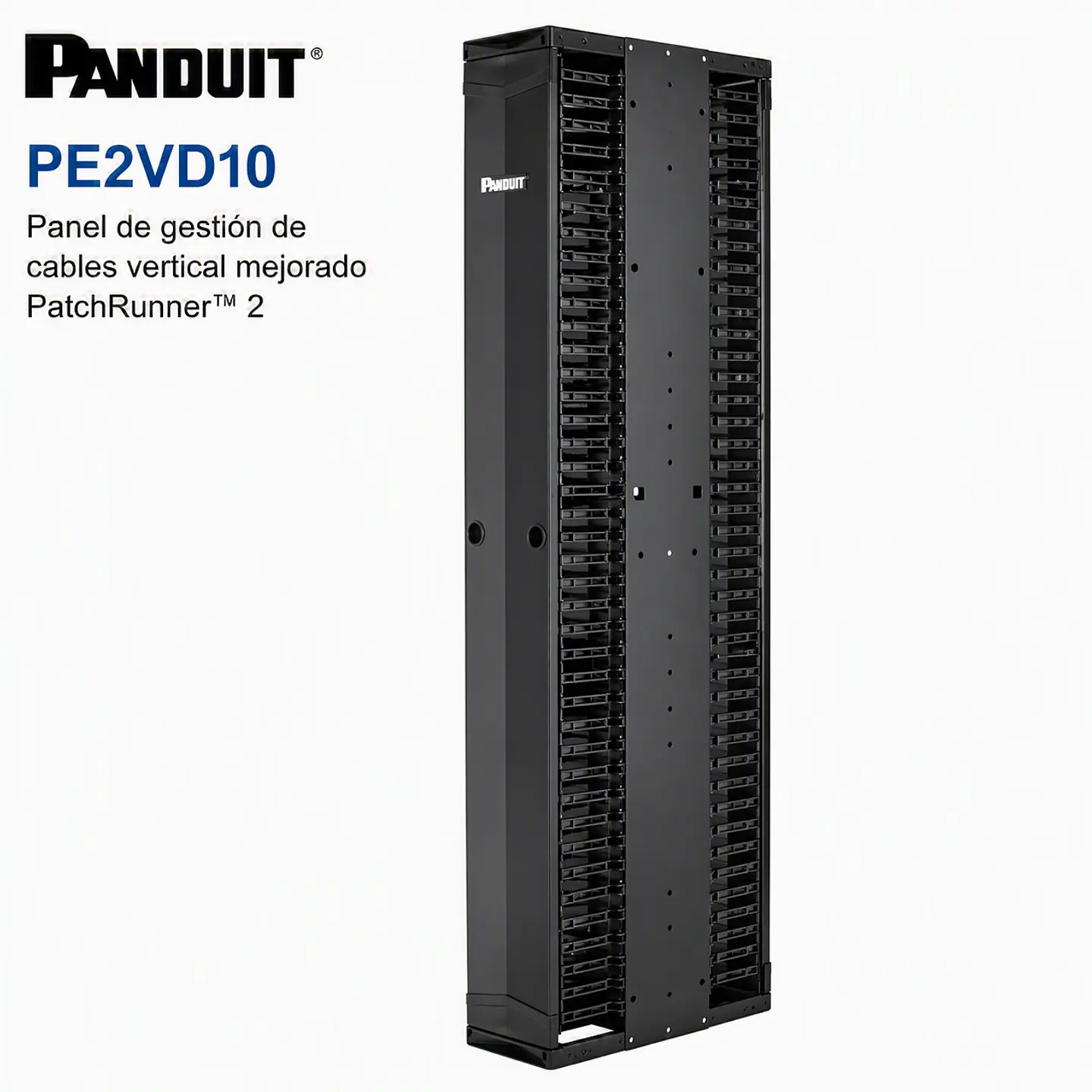 PE2VD10 PANDUIT Panel de gestión de cables vertical mejorado PatchRunner 2 1