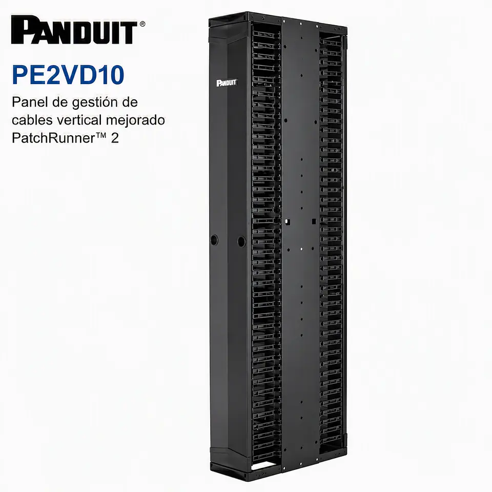 PE2VD10 PANDUIT Panel de gestión de cables vertical mejorado PatchRunner 2 1