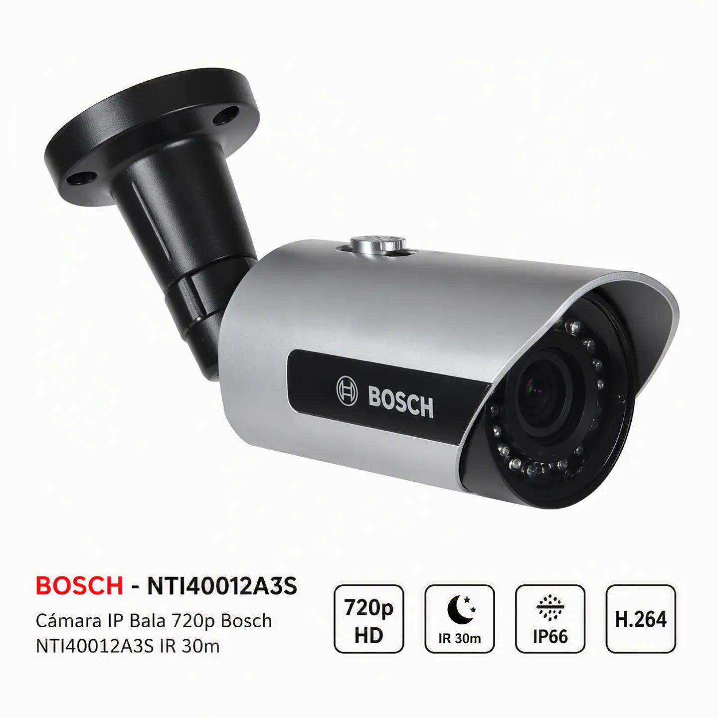 BOSCH - NTI40012A3S Cámara IP Bala 720p Bosch NTI40012A3S IR 30m 1