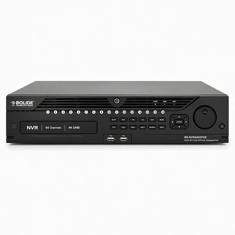 BOLIDE - BN-NVR64NXPOE NVR 64 Canales 4K H.265 POE Integrado | BOLIDE