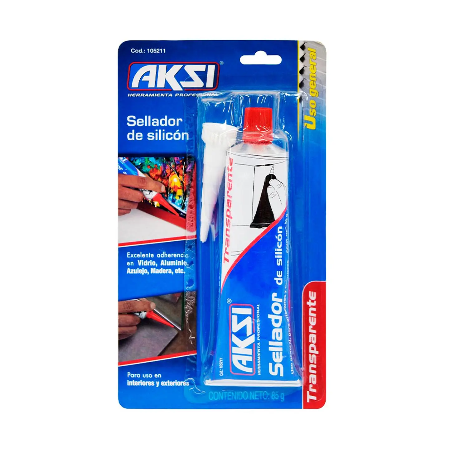 AKSI - Sellador Silicón 85g Transparente AKSI 1