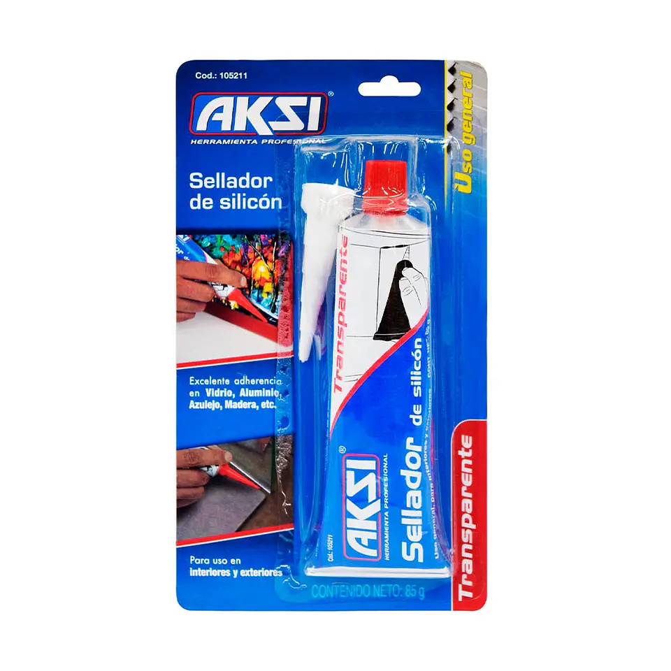 AKSI - Sellador Silicón 85g Transparente AKSI 1
