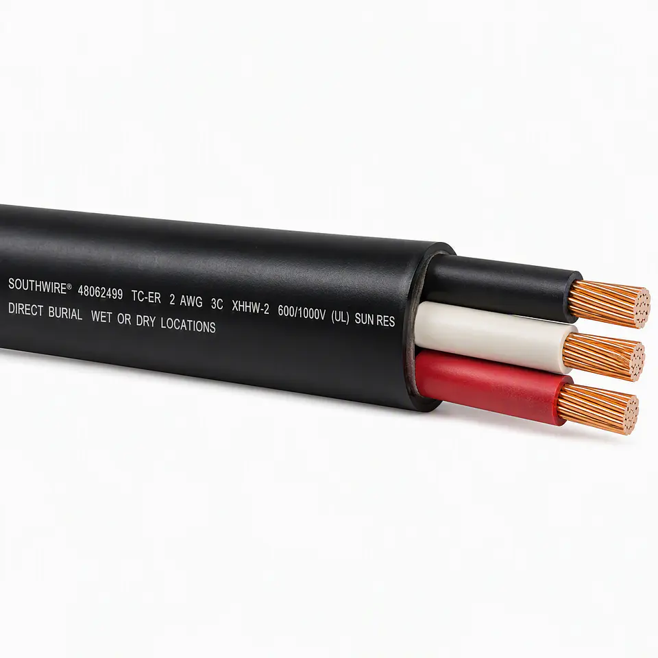 SOUTHWIRE - 48062499 - Cable TC-ER 2 AWG 3C cobre 1