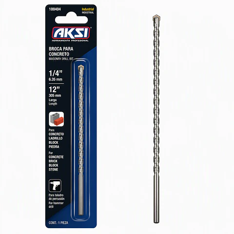 AKSI - Broca Concreto AKSI 1/4" x 12" | Industrial