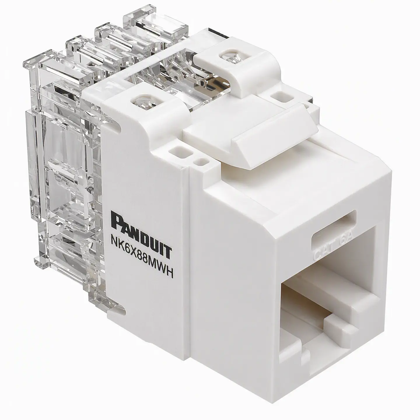 NK6X88MWH NETKEY Módulo Jack Keystone RJ45 Punchdown UTP CAT6A 1