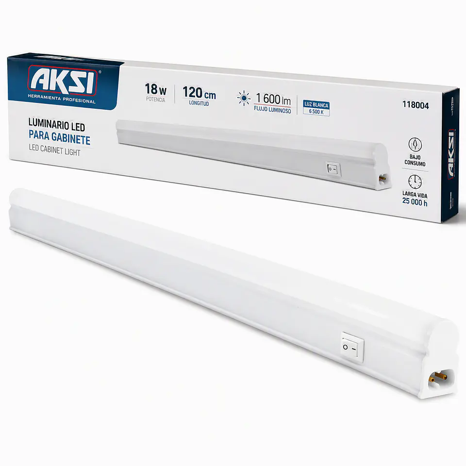AKSI - 118004 Luminario LED 18W 120cm Gabinete AKSI 1