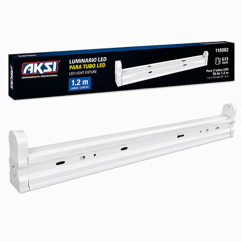 AKSI - 118082 Luminario LED 1.2 m 2 tubos AKSI