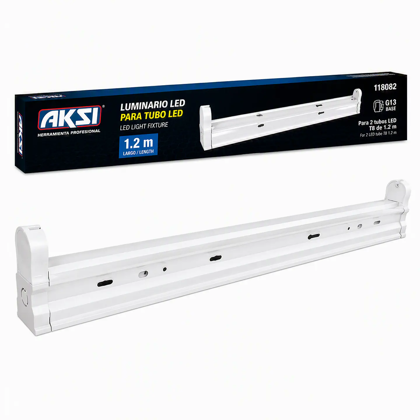 AKSI - 118082 Luminario LED 1.2 m 2 tubos AKSI 1