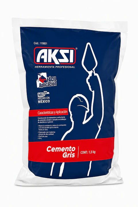 AKSI - 119801 Cemento gris AKSI 1.5 kg | Construcción