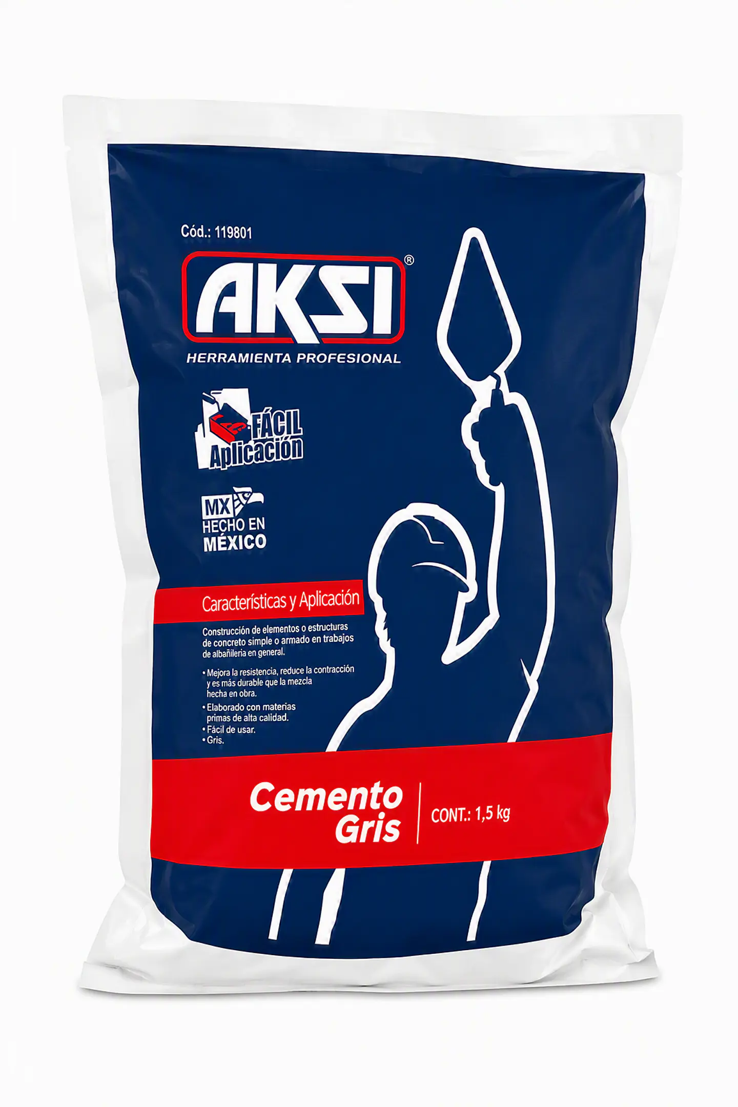AKSI - 119801 Cemento gris AKSI 1.5 kg | Construcción 1