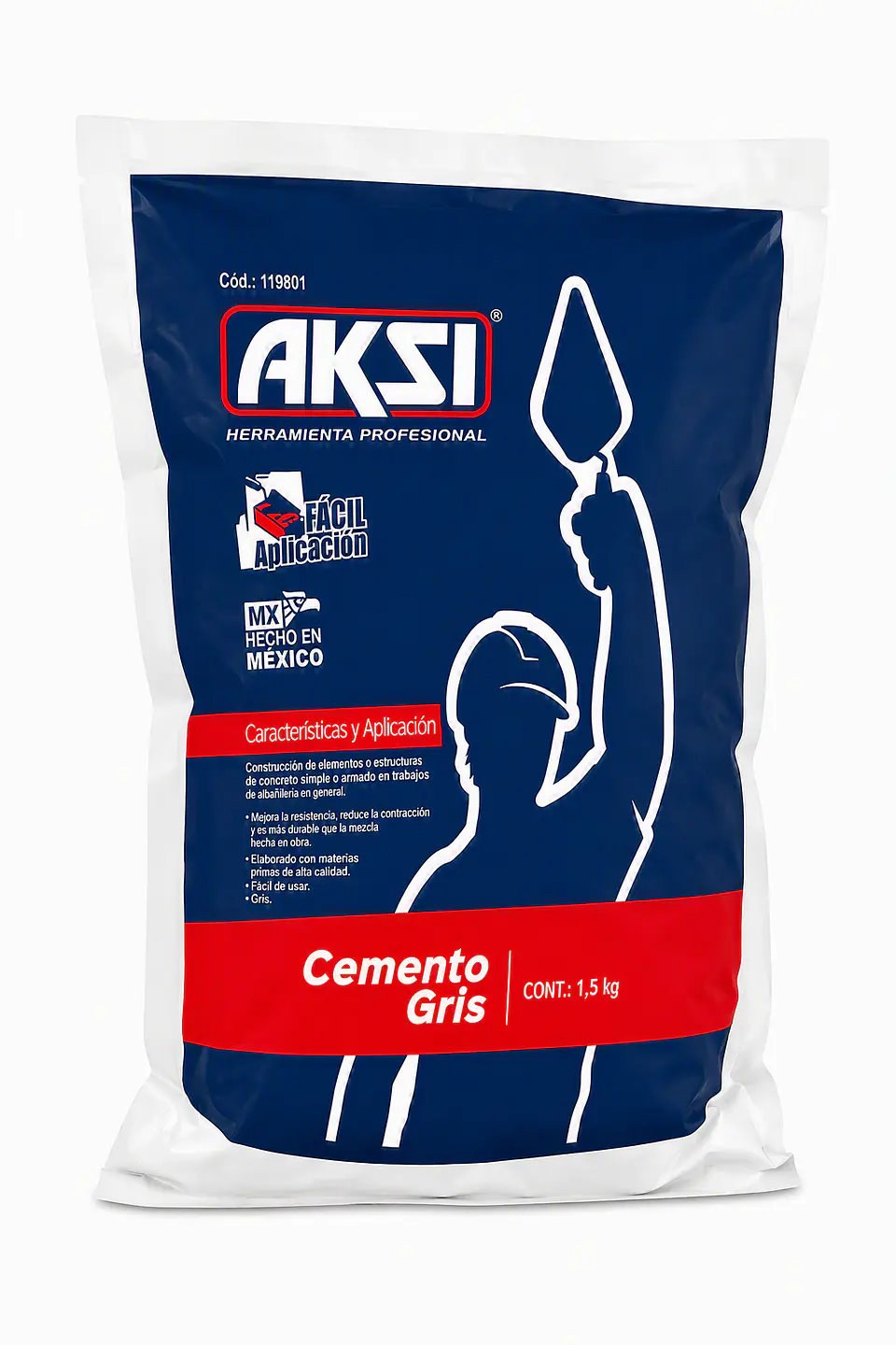 AKSI - 119801 Cemento gris AKSI 1.5 kg | Construcción 1