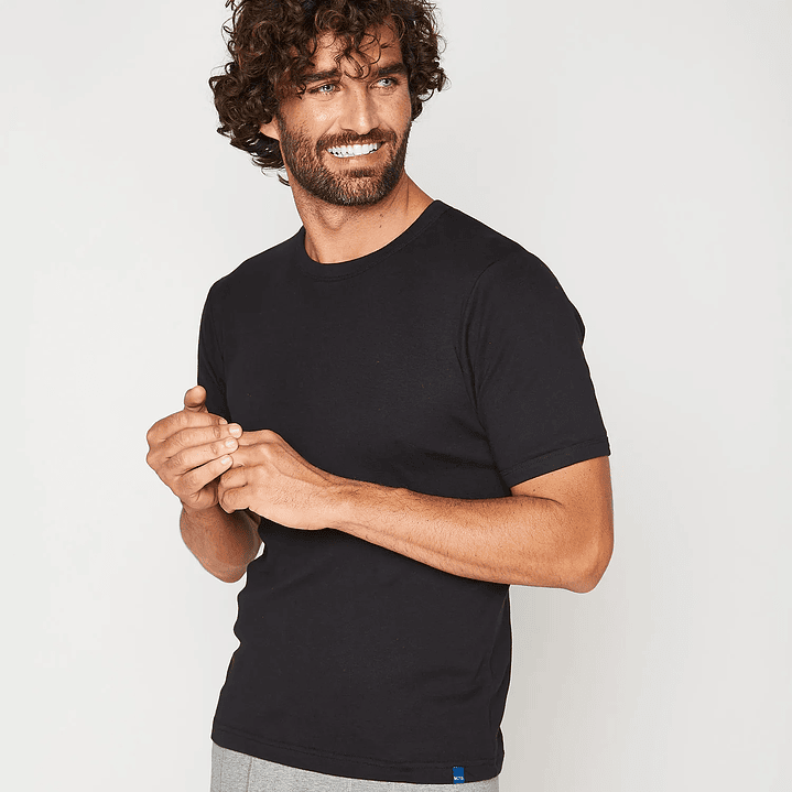 POLO MANGA CORTA NEGRO 2