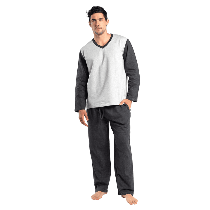 PIJAMA ALGODÓN GRIS MARENGO 1