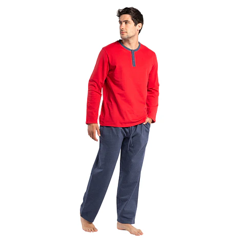 PIJAMA ALGODÓN ROJO