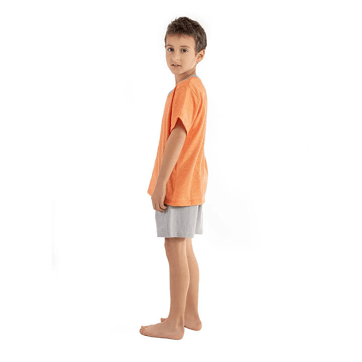 PIJAMA CORTO INFANTIL DISEÑO TEJIDO CORAL 2