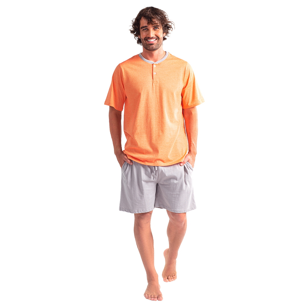 PIJAMA CORTO DISEÑO TEJIDO ALGODÓN 2