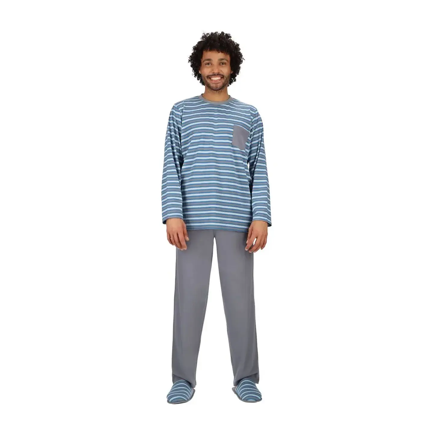 PIJAMA ALGODÓN CON PANTUFLAS 1