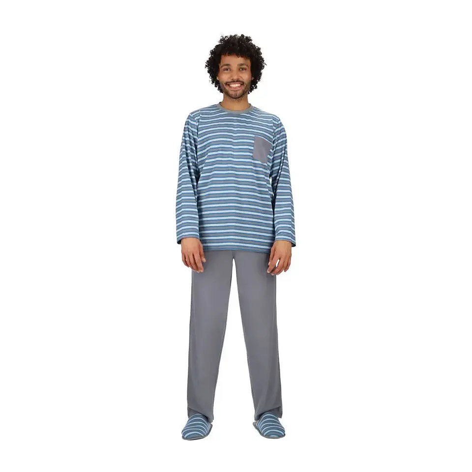 PIJAMA ALGODÓN CON PANTUFLAS 1