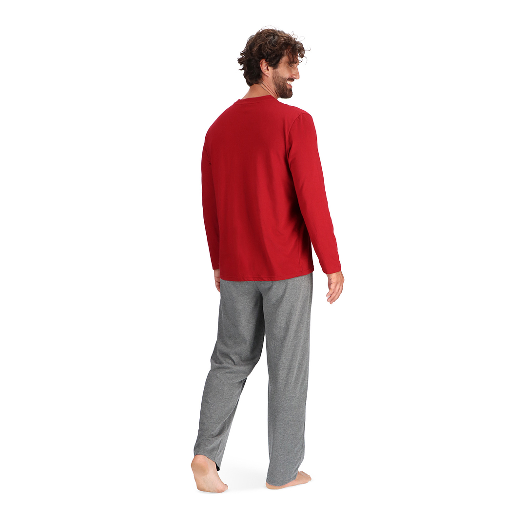 PIJAMA ALGODÓN BURDEO 3