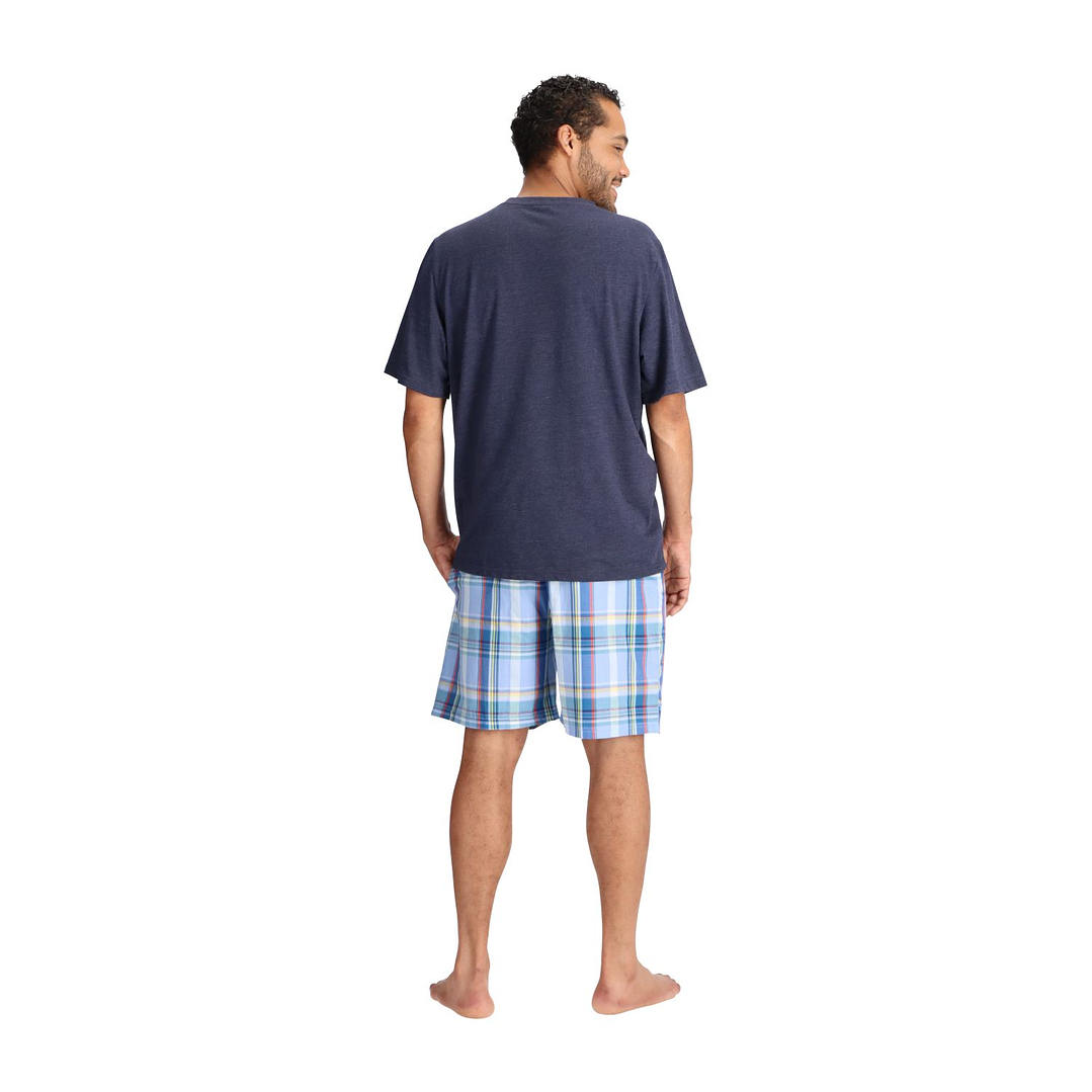 PIJAMA CORTO ALGODÓN AZUL MELANGE 3