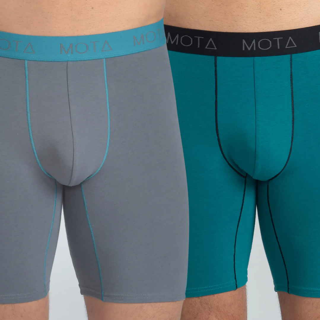 BÓXER DEPORTIVO LARGO PACK 2 ALGODÓN SURTIDO 4 1