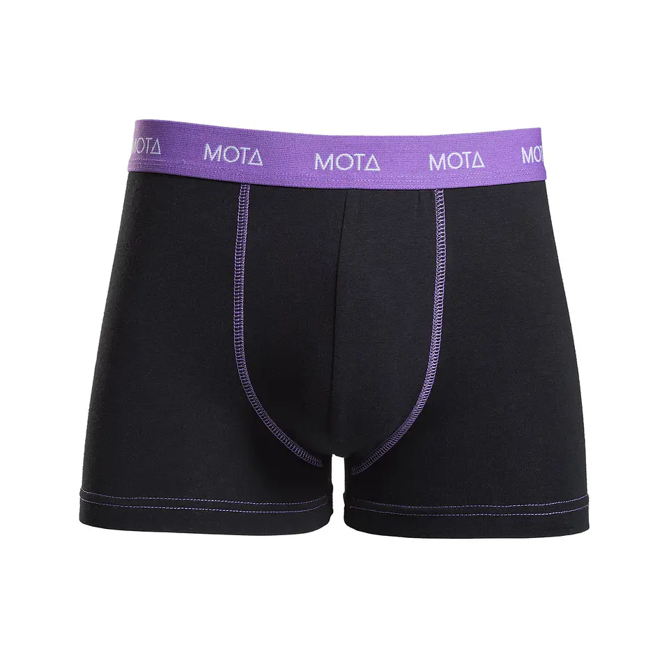 BÓXER CORTO ALGODÓN PACK 3 MORADO 6
