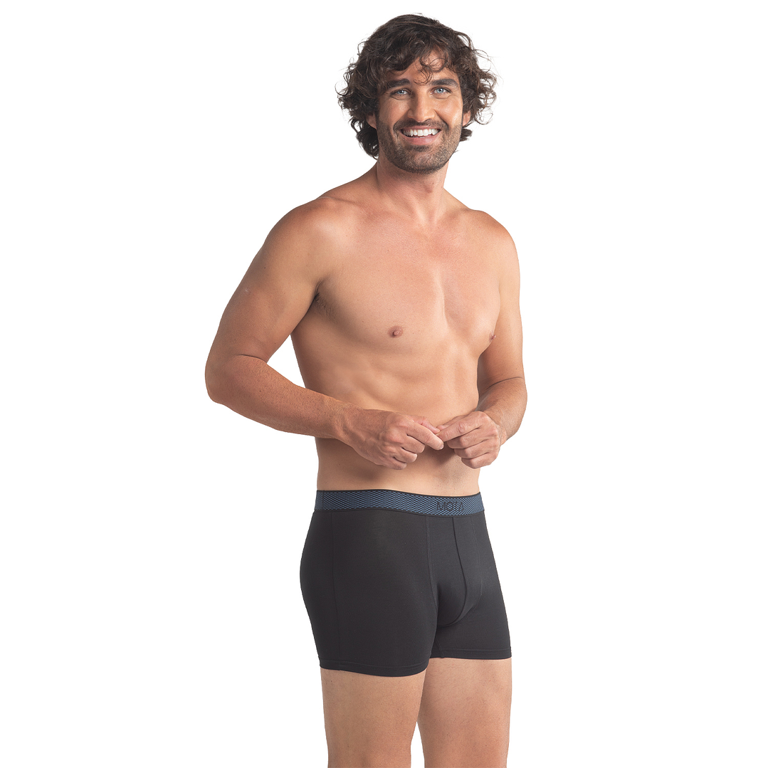 BÓXER MEDIO BAMBÚ PACK 2 NEGRO 3