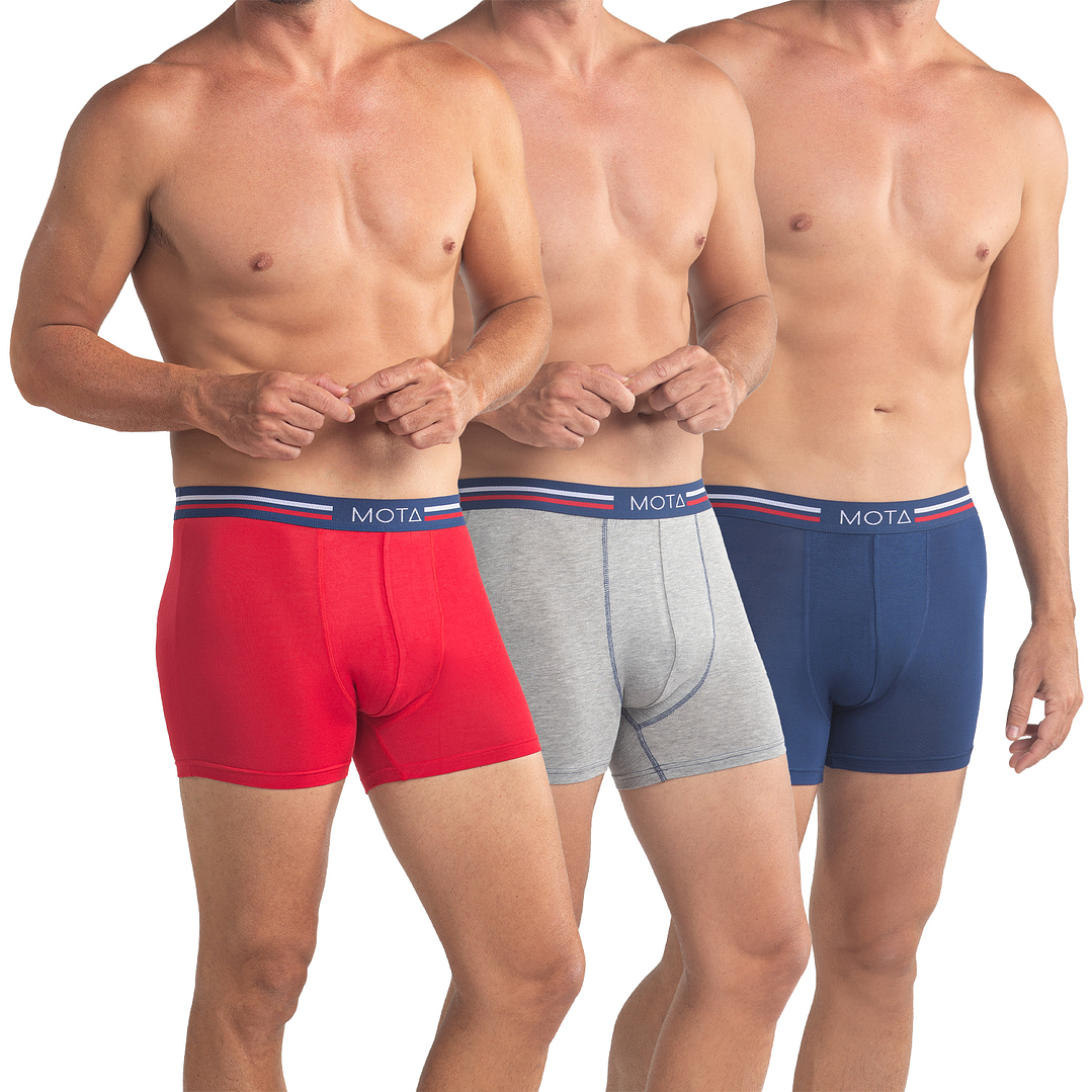 BÓXER MEDIO MODAL PACK 3 AZUL 1