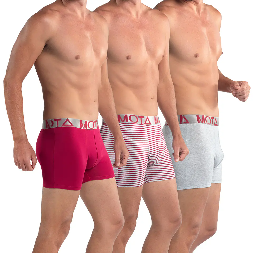 PACK DE 3 BÓXERS SURTIDO ROJO 1