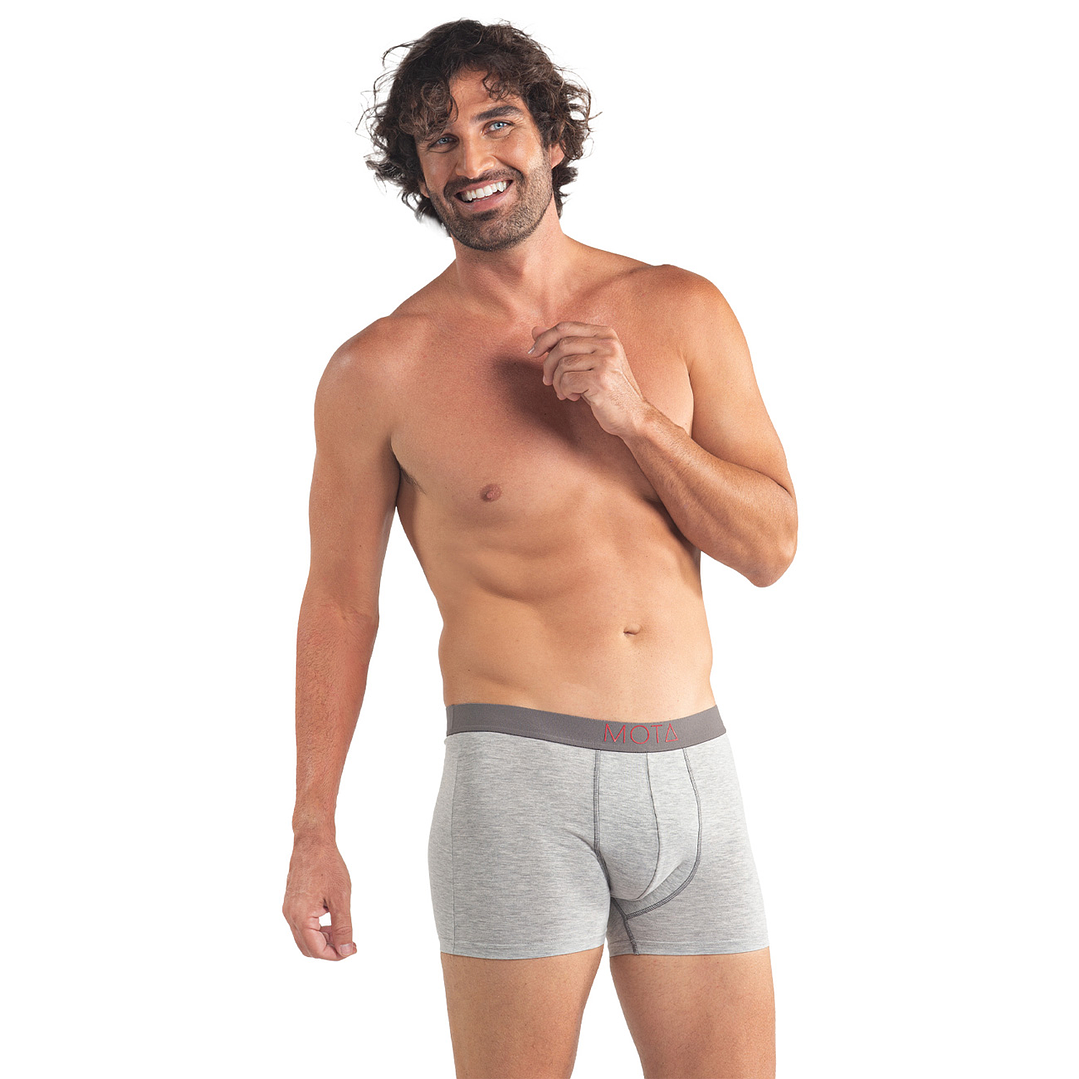 BÓXER MEDIO ALGODÓN PACK 3 GRIS MELANGE 3