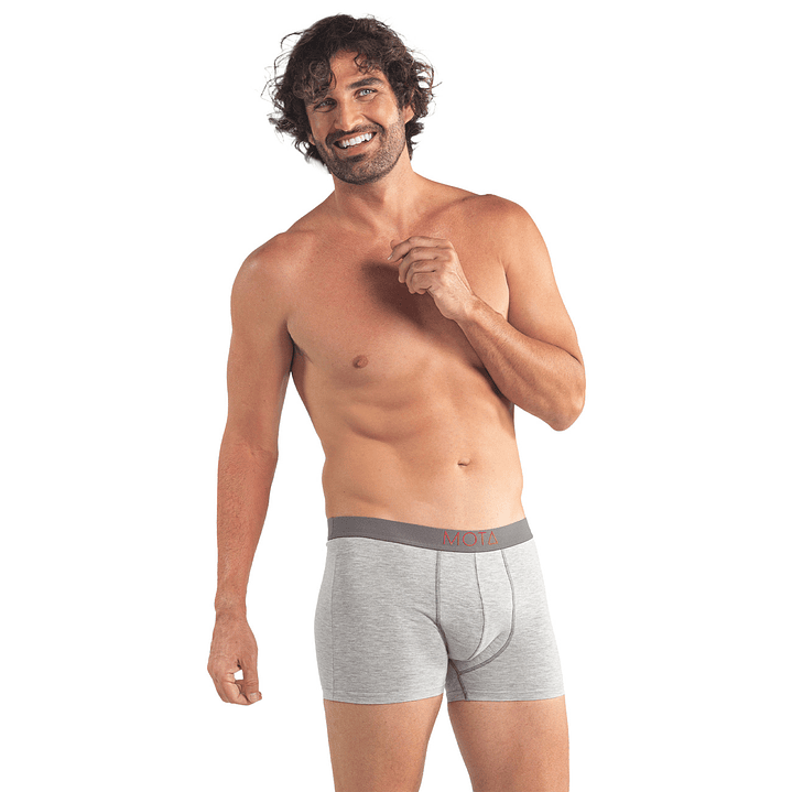 BÓXER MEDIO ALGODÓN PACK 3 GRIS MELANGE 3