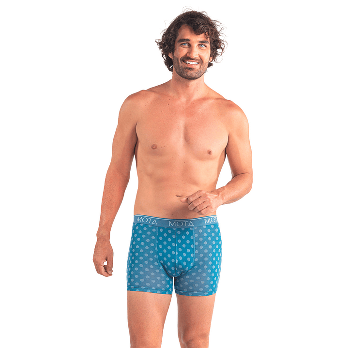 BÓXER MEDIO MODAL PACK 4 AZUL PETRÓLEO 2