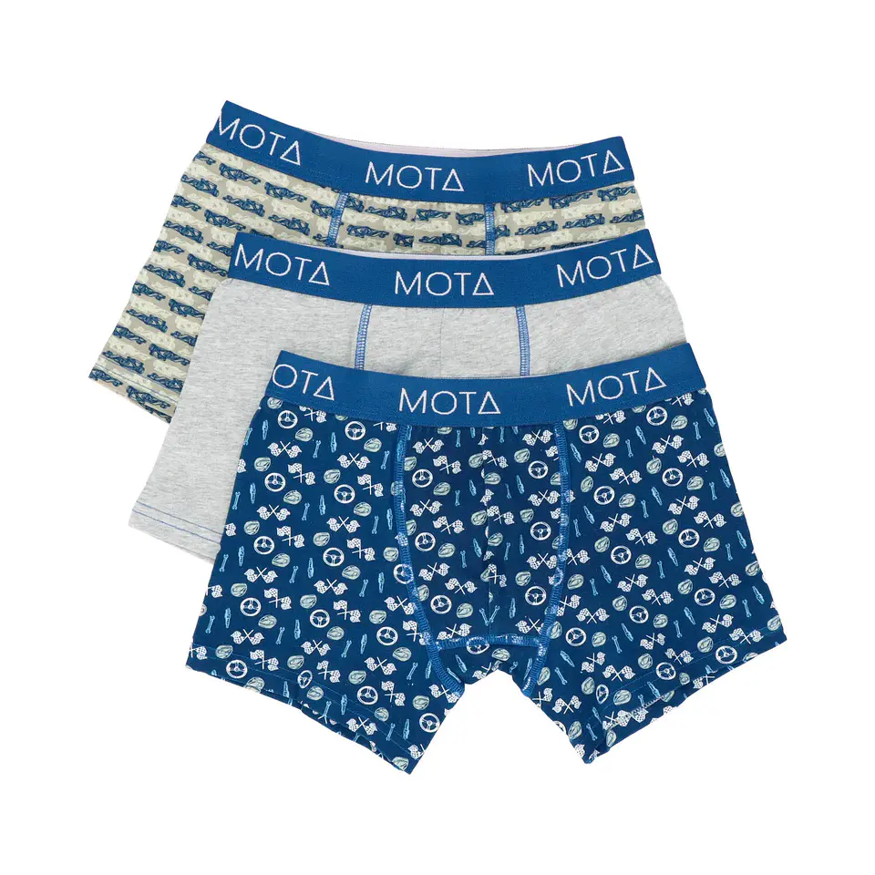 BÓXER NIÑO PACK 3 ESTAMPADO AZUL 1