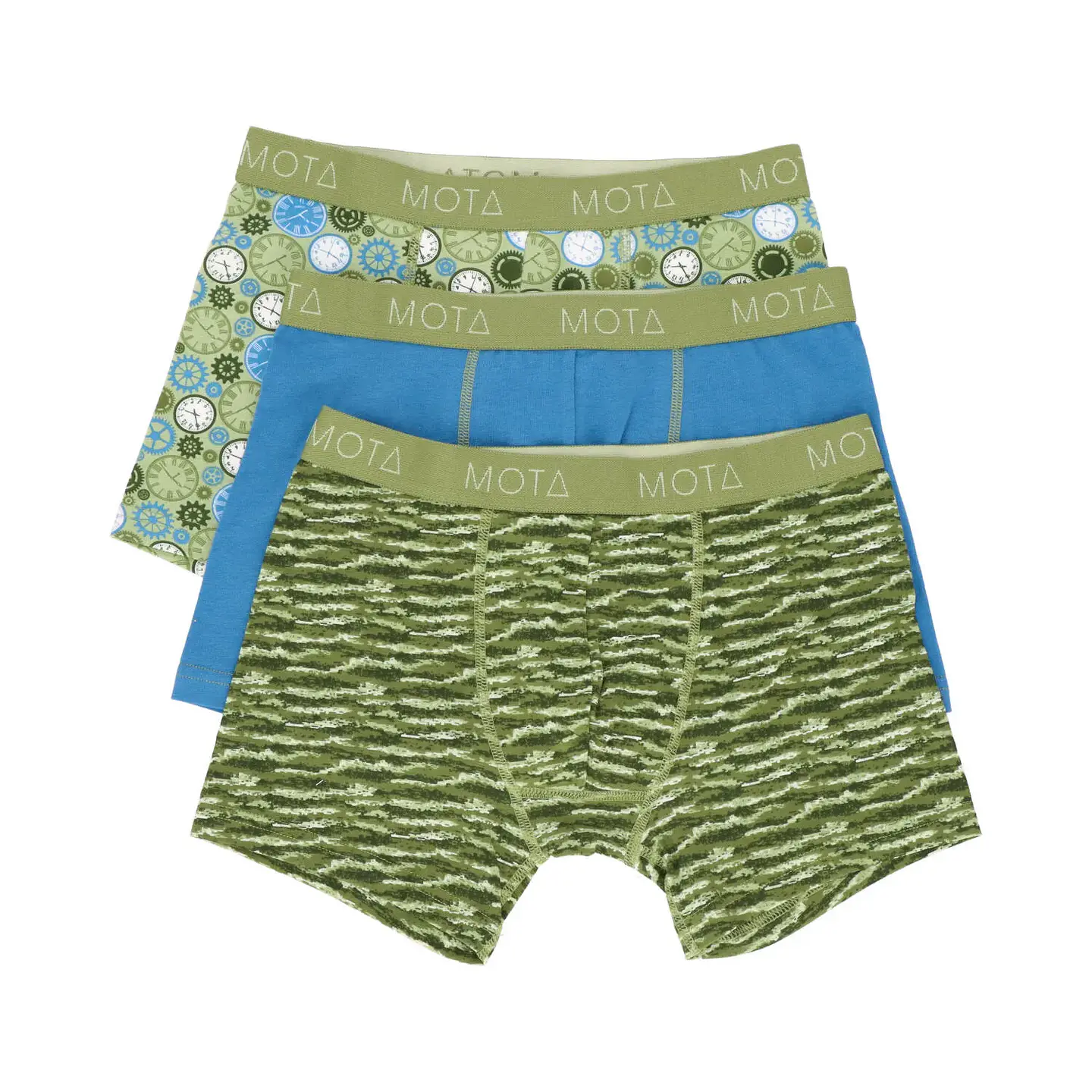 BÓXER JUVENIL PACK 3 ESTAMPADO VERDE 1