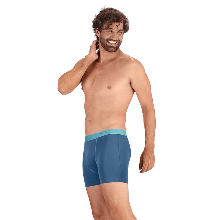 BÓXER MEDIO MODAL PACK 3 AZUL PETRÓLEO 4