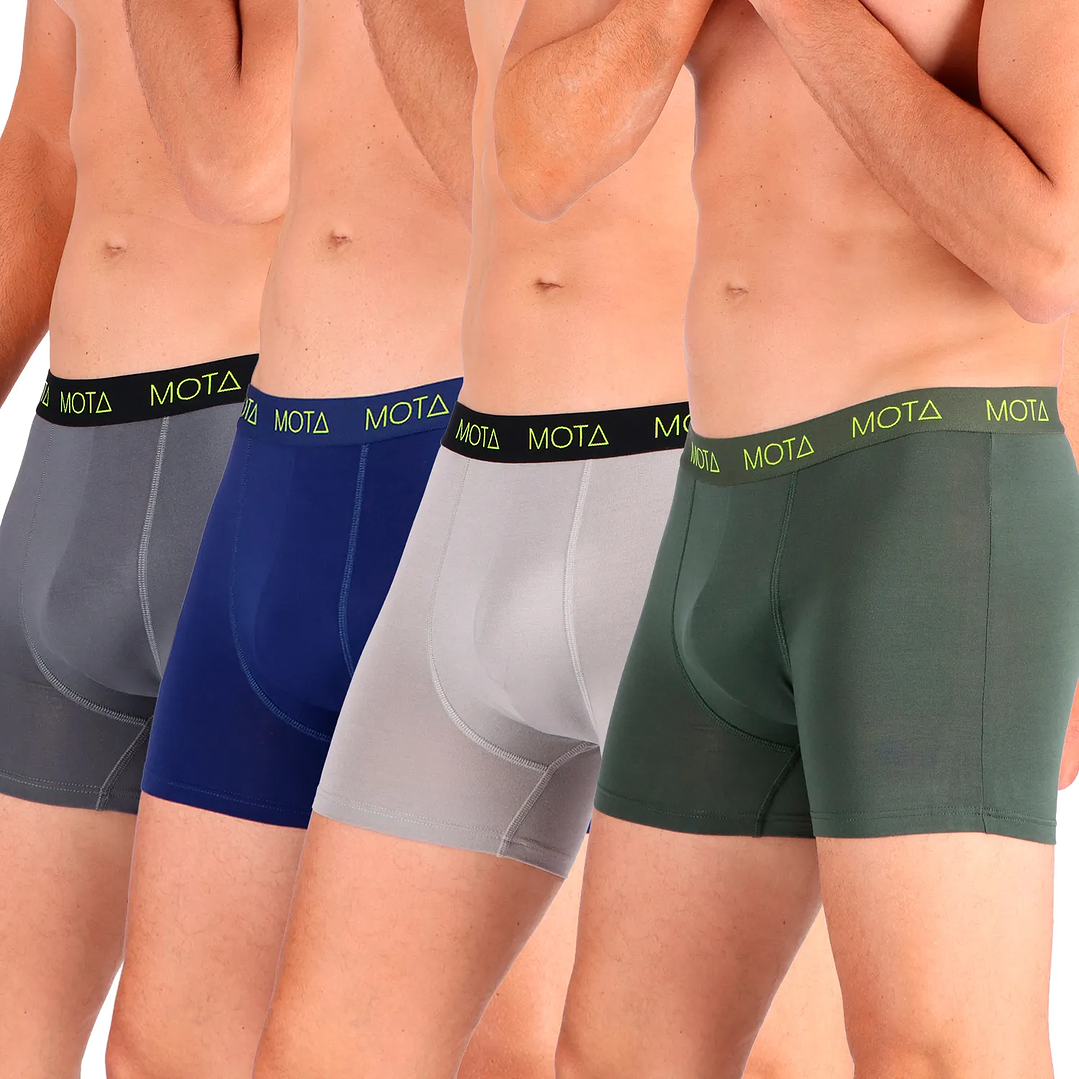 BÓXER MEDIO VISCOSA PACK 4 SURTIDO 1 1