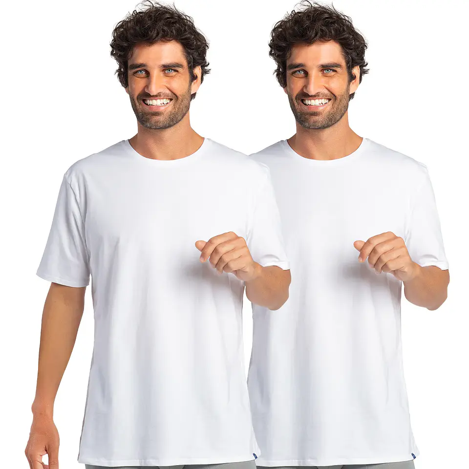 POLOS MANGA CORTA ALGODÓN PACK 2 BLANCO 1