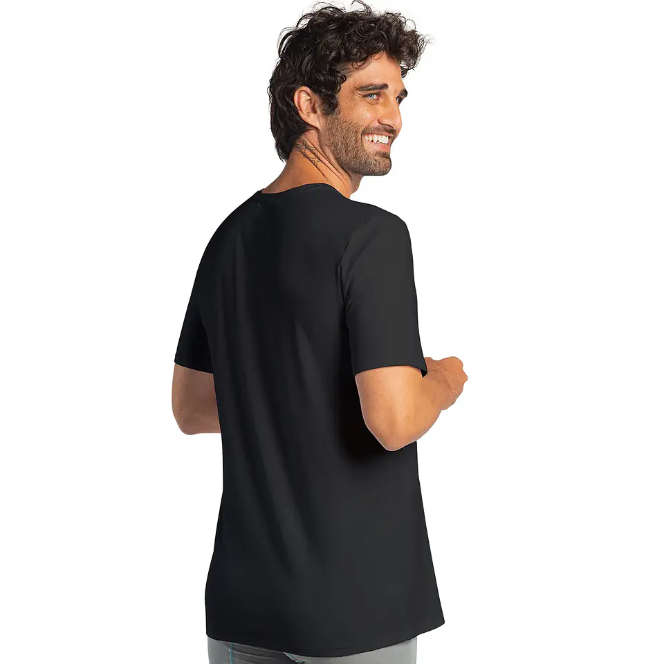 POLOS MANGA CORTA CUELLO V PACK 2 ALGODÓN SURTIDO NEGRO 2