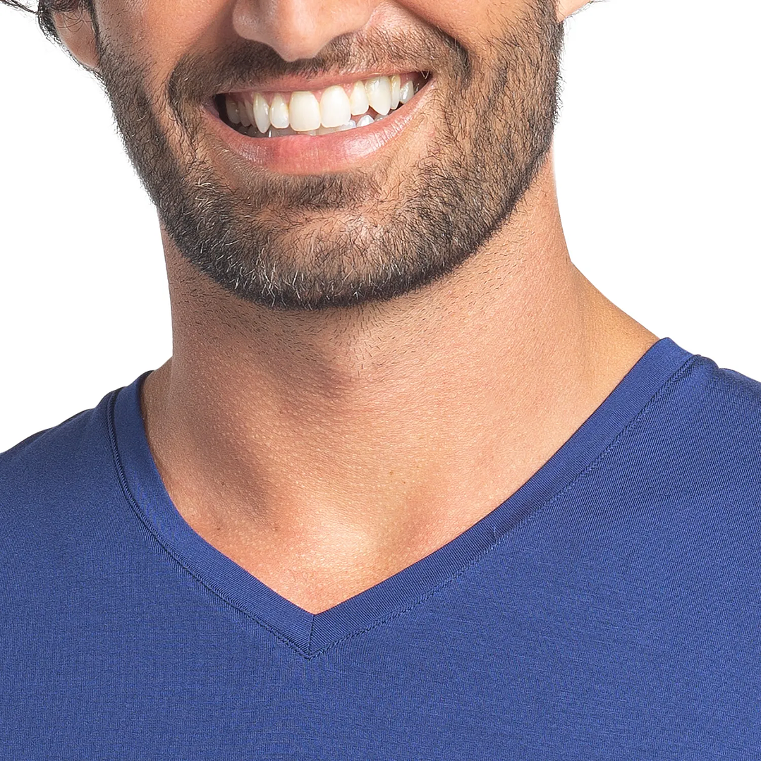 POLO MANGA CORTA BAMBÚ MARINO 2