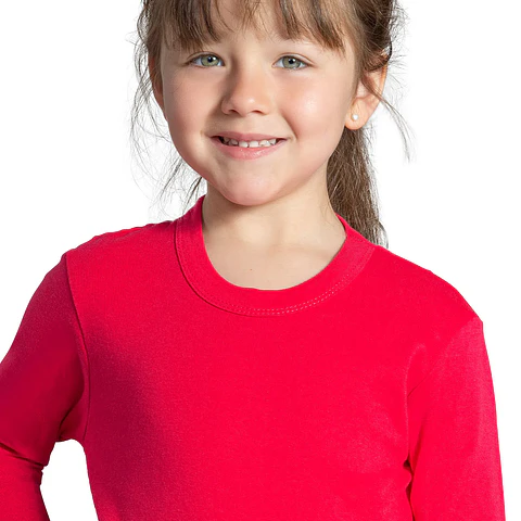 POLO MANGA LARGA INFANTIL ROJO