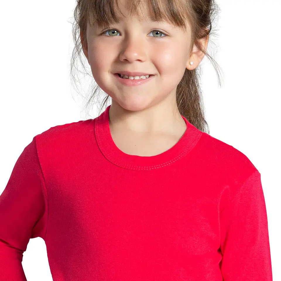 POLO MANGA LARGA INFANTIL ROJO 2