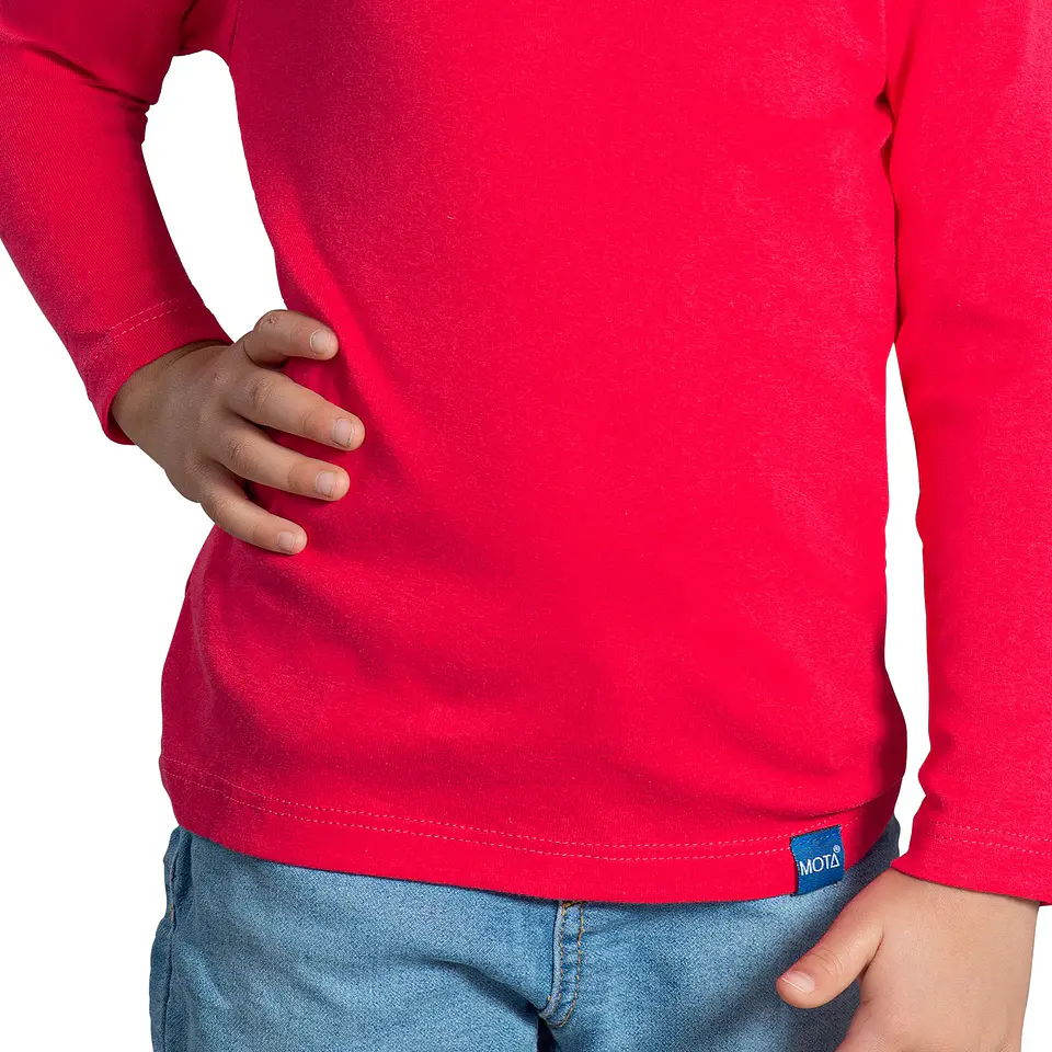 POLO MANGA LARGA INFANTIL ROJO 3