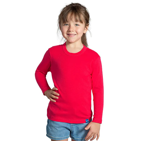 POLO MANGA LARGA INFANTIL ROJO