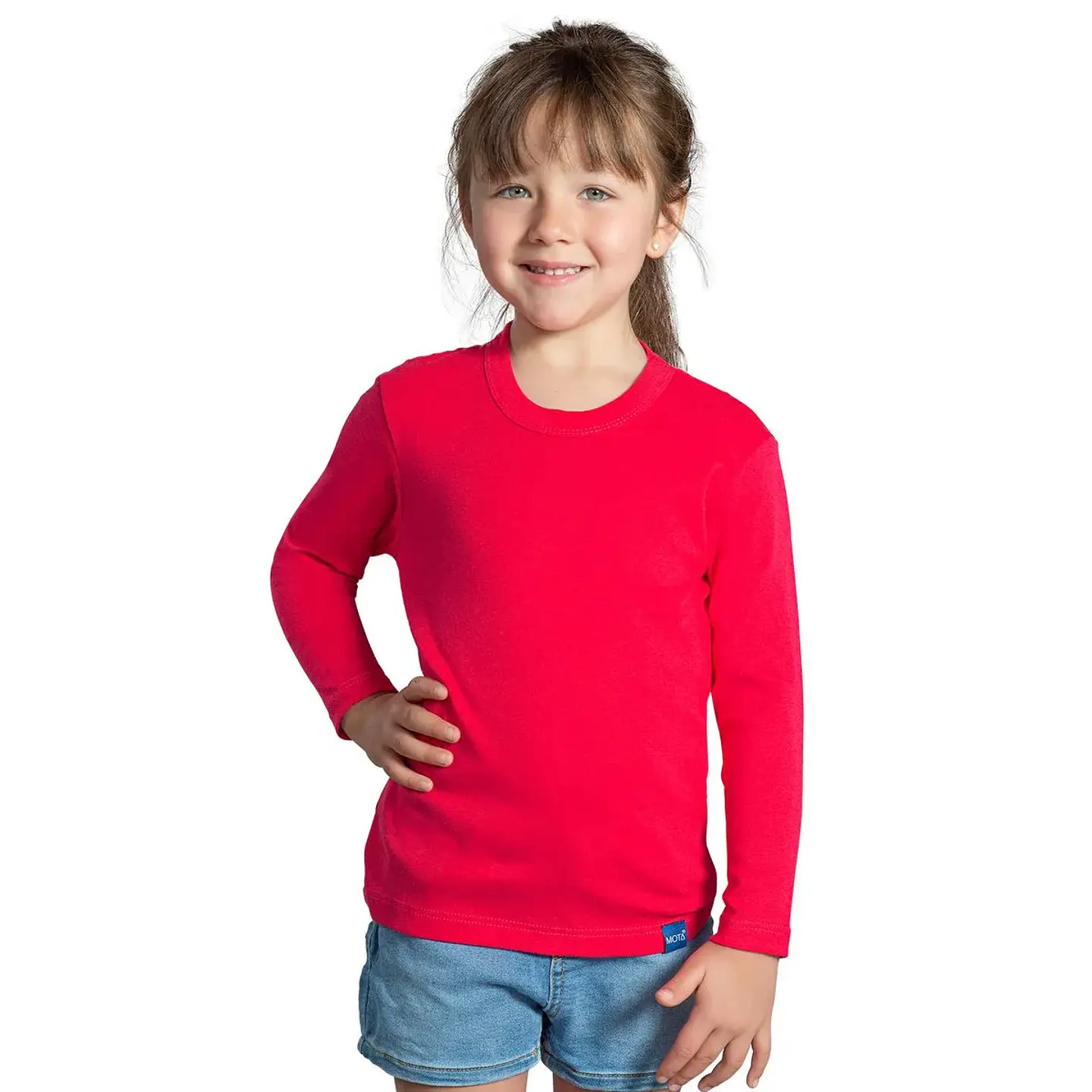 POLO MANGA LARGA INFANTIL ROJO 1