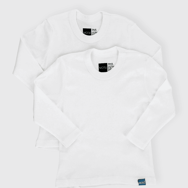 POLO MANGA LARGA PACK 2 BLANCO 1